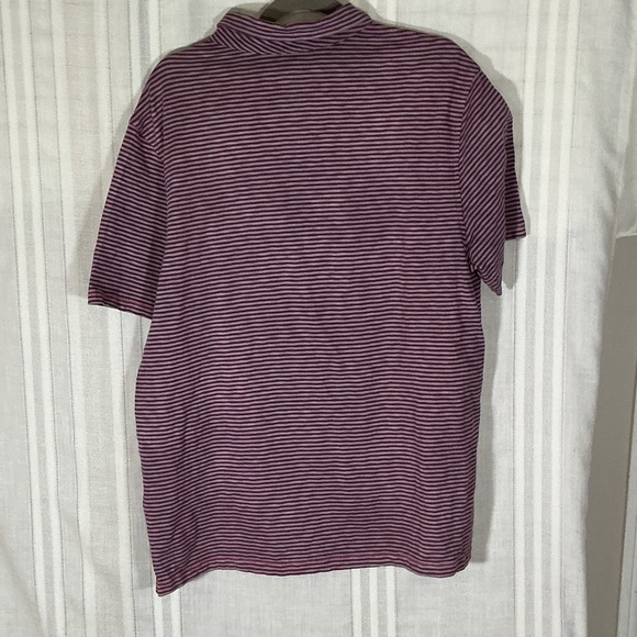 Vineyard Vines Maroon and Navy Striped Short-Sleeve Polo - Picture 9 of 9